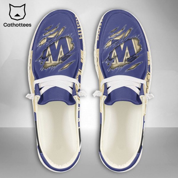 [BEST] NCAA Washington Huskies Custom Name Hey Dude Shoes