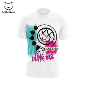 Blink -182 Ghostly Smiley Face Design 3D T-Shirt