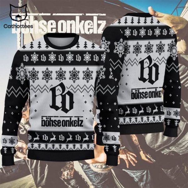 Bohseonkelz Christmas White Black Design 3D Hoodie