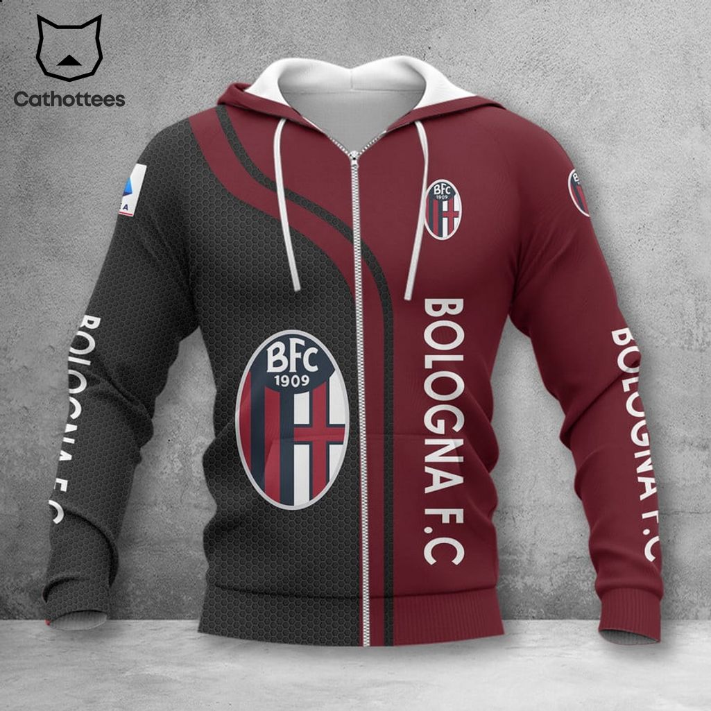 Bologna VFC 1909 Red Black Design 3D Hoodie