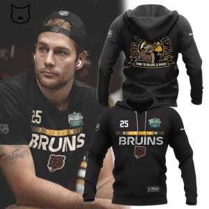 Boston Bruins Winter Classic  NHL Nike Logo Black Design 3D Hoodie