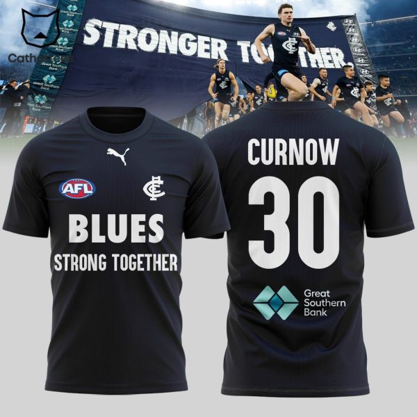 Carlton Blues FC Black AFL Design 3D T-Shirt