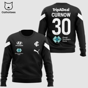 Carlton Blues FC Tripadeal Curnow Black Design 3D Sweater