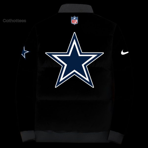 Carpe Omnia Dallas Cowboys NFL Nike Logo Full Black Design  Baseball Jacket