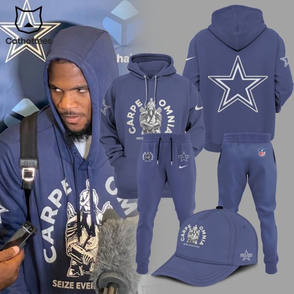 Carpe Omnia Dallas Cowboys Nike Logo Blue Design 3D Hoodie