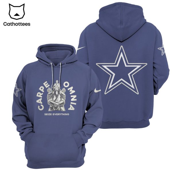 Carpe Omnia Dallas Cowboys Nike Logo Full Blue Design 3D Hoodie