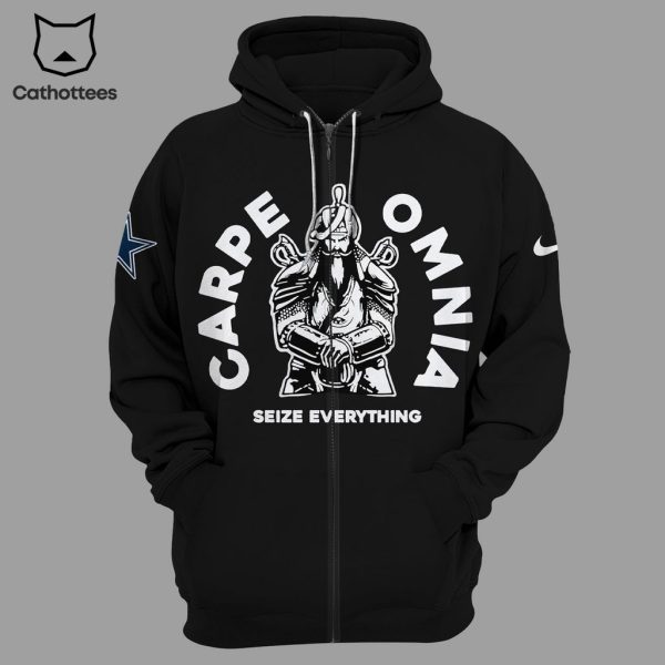 Carpe Omnia Seize Everything Nike Logo Design Blue 3D Hoodie