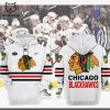 Chicago Blackhawks Military Appreciation Logo White Design 3D Hoodie