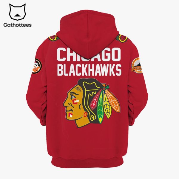 Chicago Blackhawks Red 1926 Nike Logo Design 3D Hoodie