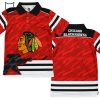 Chicago Blackhawks Mascot Red Design 3D Polo Shirt