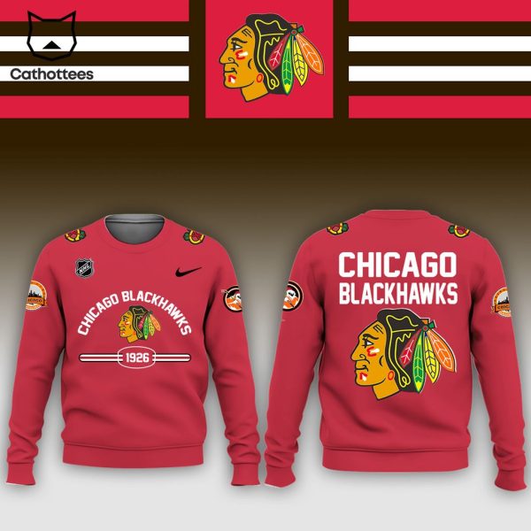 Chicago Blackhawks Red NHL Logo Design 3D Sweater