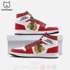 Chicago Blackhawks Red White Nike Logo Design Air Jordan 1 High Top