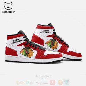 Chicago Blackhawks Red White Design Air Jordan 1 High Top