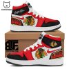 Chicago Blackhawks Red White Design Air Jordan 1 High Top