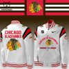 Chicago Blackhawks Red NHL Logo Design Baseball Jacket