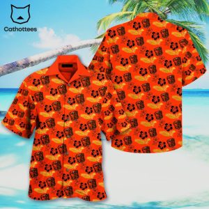 Cleveland Browns Dawg Orange New Logo Design Hawaiian Shirt