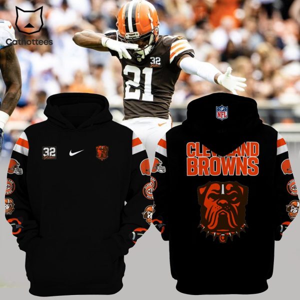 Cleveland Browns Football 1946 Nike Logo Mascot Black Design 3D Hoodie