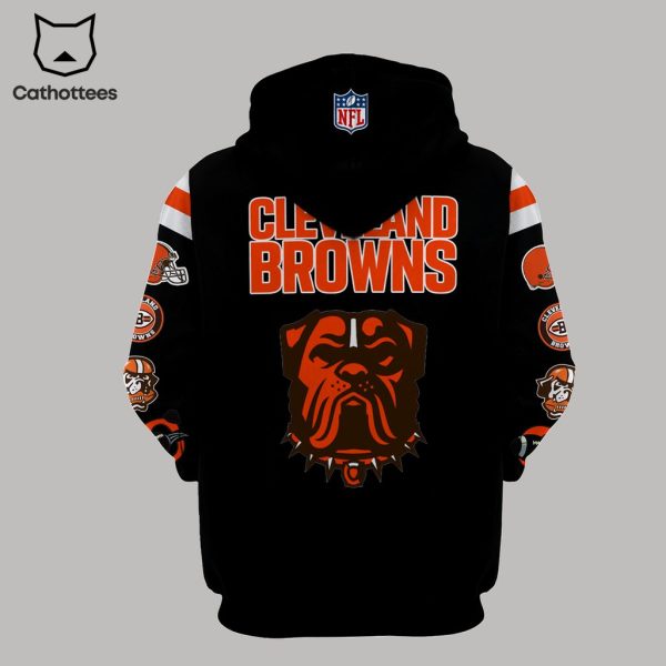 Cleveland Browns Football 1946 Nike Logo Mascot Black Design 3D Hoodie