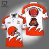 Cleveland Browns Football Logo Brown White Design 3D Polo Shirt