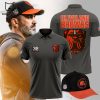 Cleveland Browns Football Logo Orange White Design 3D Polo Shirt