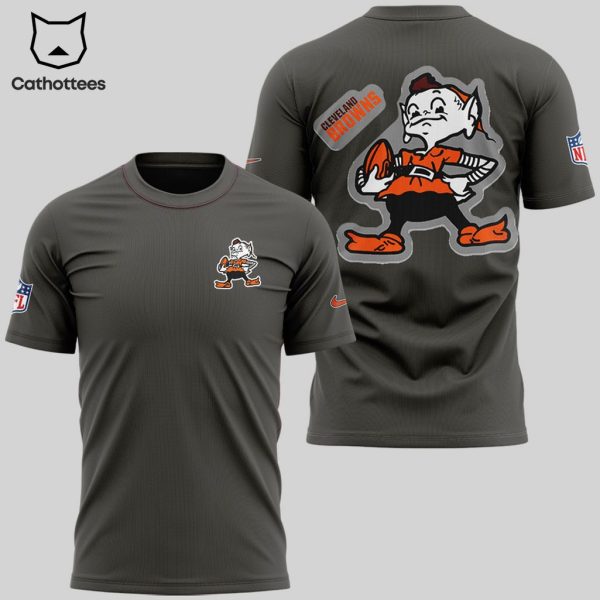 Cleveland Browns Football Mascot Nike Logo NFL Design 3D T-Shirt