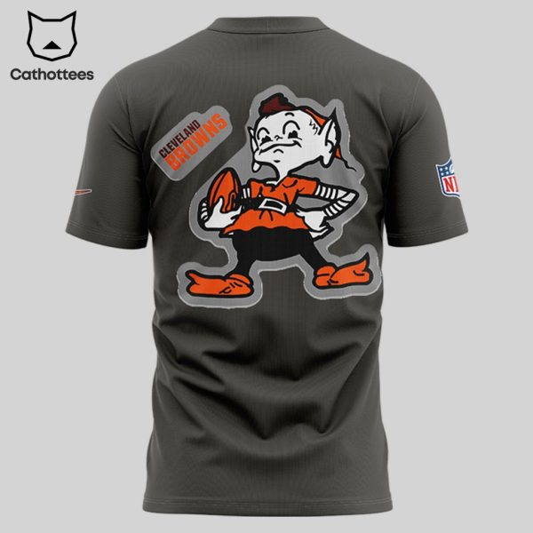 Cleveland Browns Football Mascot Nike Logo NFL Design 3D T-Shirt