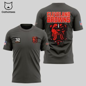 Cleveland Browns Football NFL 32 Nike Logo Black Design 3D T-Shirt