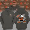 Cleveland Browns Football Nike Logo Mascot White Design 3D Hoodie