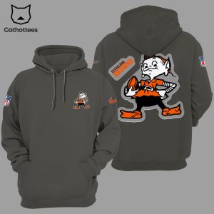 Cleveland Browns Football NFL Nike Logo Gray Design 3D  Hoodie