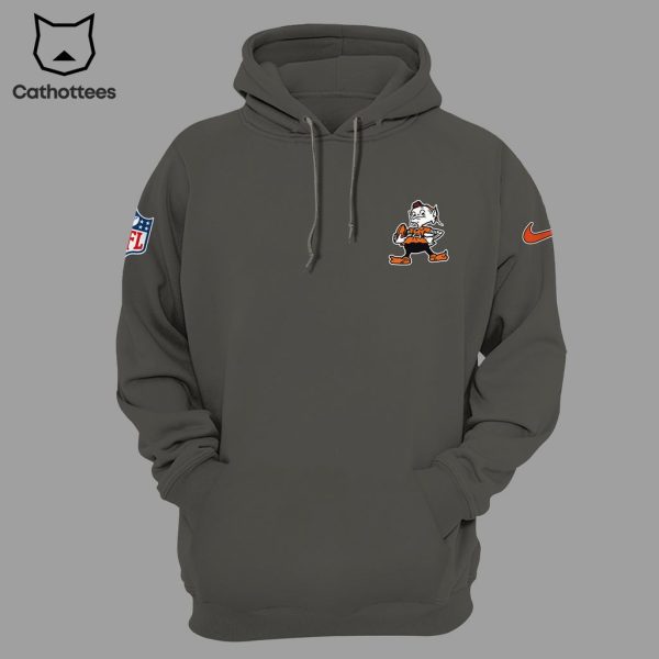 Cleveland Browns Football NFL Nike Logo Gray Design 3D  Hoodie