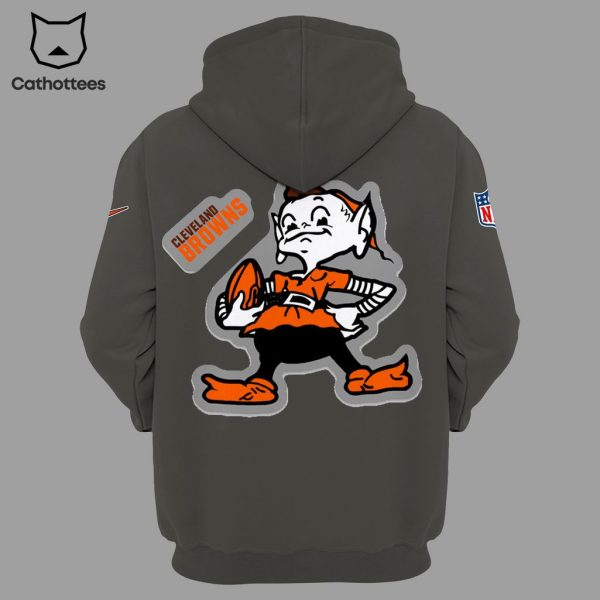 Cleveland Browns Football NFL Nike Logo Gray Design 3D  Hoodie