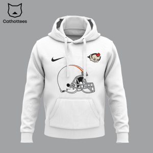 Cleveland Browns Football Nike Logo Mascot White Design 3D Hoodie