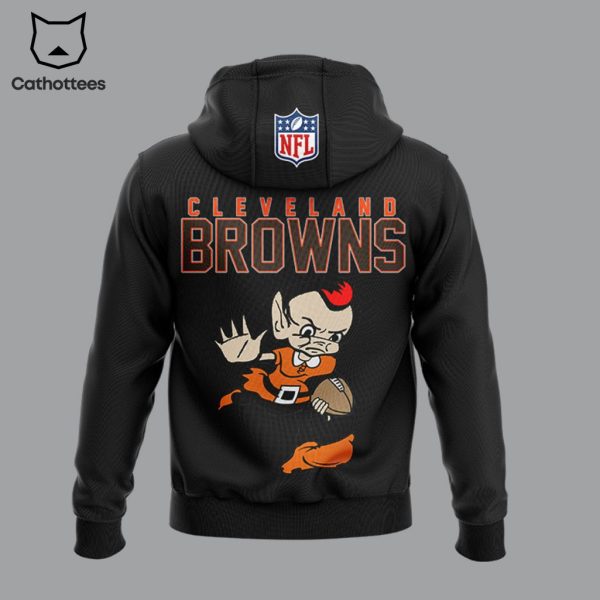 Cleveland Browns Football Nike Logo Mascot White Design 3D Hoodie