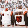 Cleveland Browns Football 1946 NFL Orange Nike Logo Design Baseball Jacket