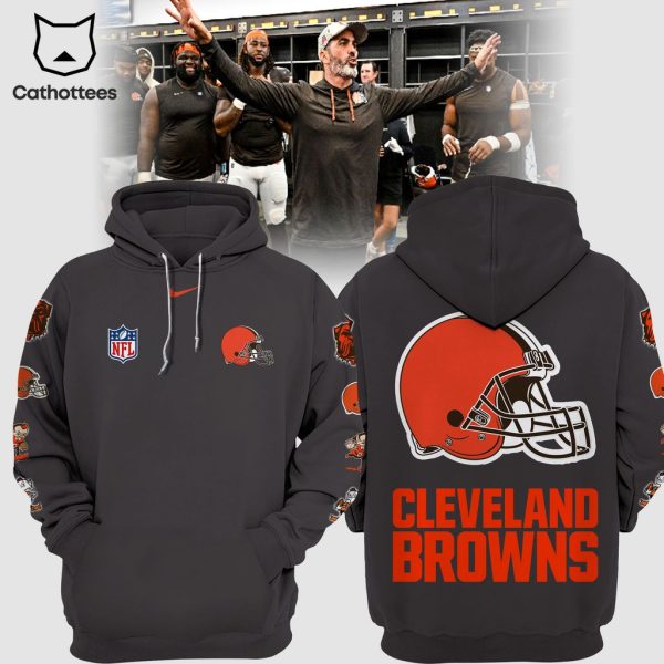 Cleveland Browns NFL Logo Black Design 3D Hoodie