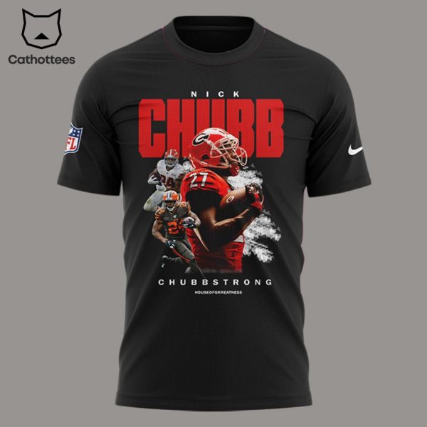 Cleveland Browns Nick Chubb Chubb Strong Black Design 3D T-Shirt