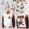 Cleveland Browns _Wear Your White_ 1946 White Brown Design Baseball Jacket