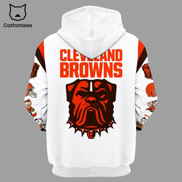 Cleveland Browns1946 Nike Logo White Design 3D Hoodie