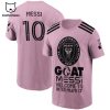 Club International De Futbol Lionel Messi Goat Welcome To Inter Miami CF Purple Design 3D T-Shirt