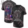 Club International De Futbol Lionel Messi Portrait Black Pink Design 3D T-Shirt