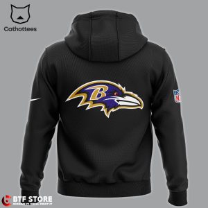 Crucial Catch Baltimore Ravens Mascot Nike Logo Black Design 3D Hoodie