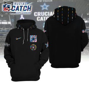 Dallas Cowboys Nike Black 2023 NFL Rainbow Black Nike Logo Design 3D Hoodie