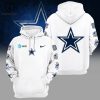 NFL Dallas Cowboys Crucial Catch Intercept Cancer Black Nike Logo Design 3D Hoodie