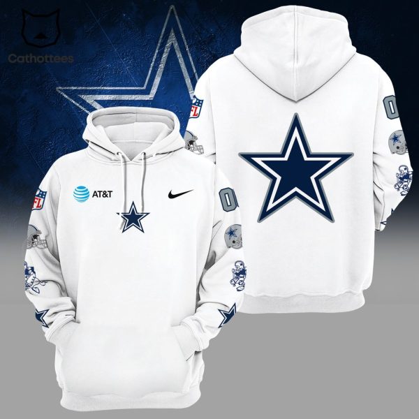 Dallas Cowboys Nike Logo White Design 3D Hoodie