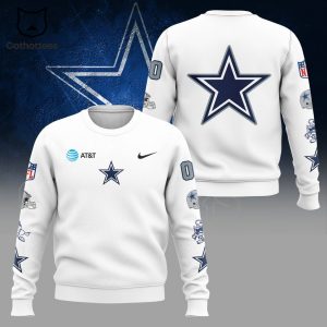 Dallas Cowboys Nike Logo White Design 3D Hoodie