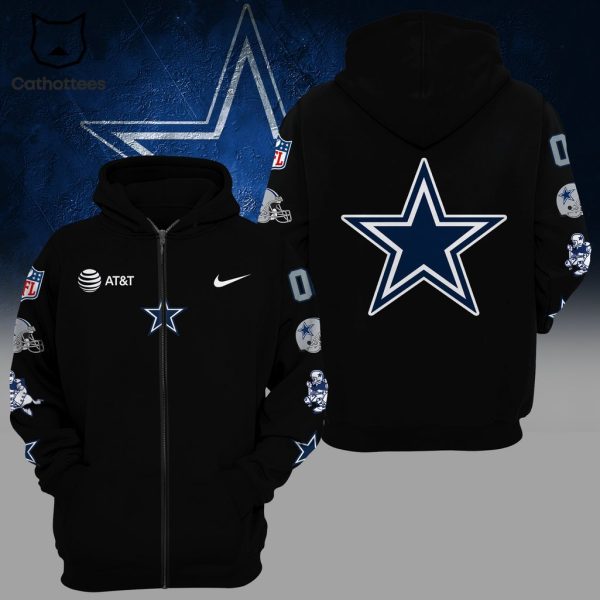 Dallas Cowboys Nike Logo Design Black 3D Hoodie