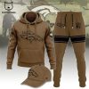 Detroit Lions Brown Logo Design Nike Hoodie, Longpants, Cap