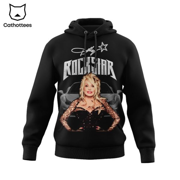 Dolly Rockstar Portrait Black Design 3D Hoodie