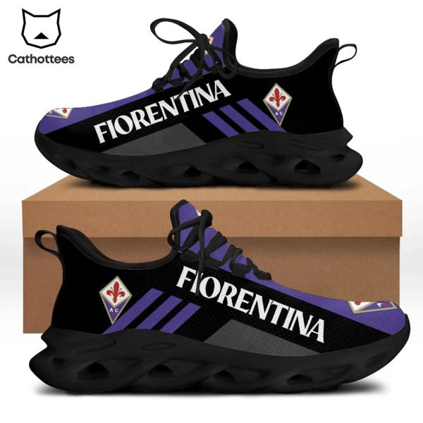 Fiorentina Clunky ACF Logo Black Purple Trim Design Max Soul Shoes