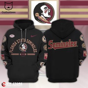 Florida State Seminoles 1902 Nike Logo Black Design 3D Hoodie